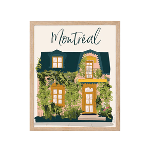 Carte postale Façade de Montréal au printemps - arloca