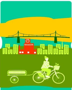Carte de souhaits Vélo devant le pont Jacques-Cartier - arloca
