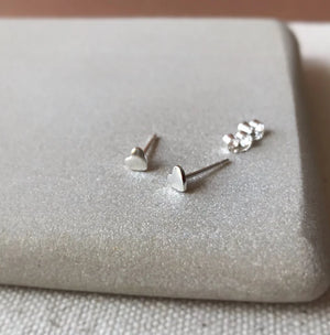 Boucles d'oreilles mini coeur argent - arloca