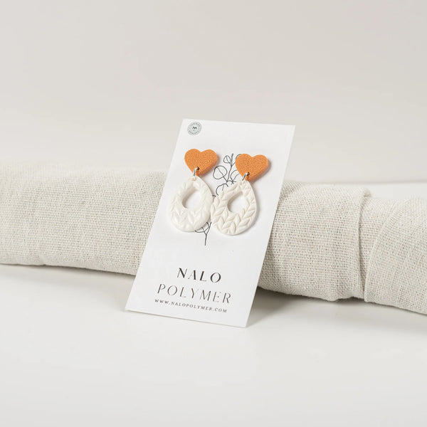 Boucles d'oreilles pendantes Goutte Coeur