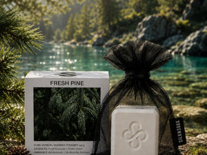 Cubo de vapor pino fresco