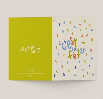 Carte de souhaits C'est ta fête - arloca