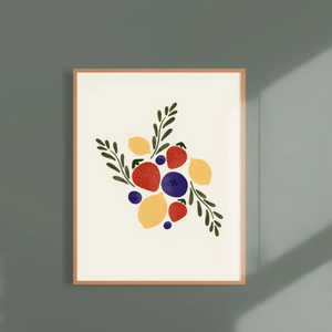 Affiche Citron et baies - arloca