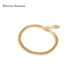 Bracelet miami en or pour homme.