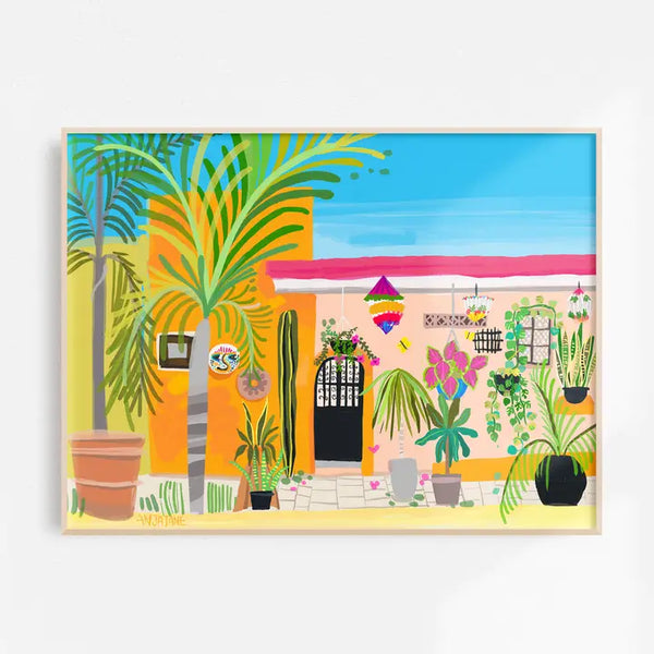 Affiche orange murale San Pancho