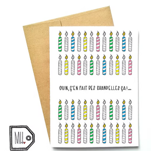 Carte de souhaits Ouin, c'en fait des chandelles ça! - arloca