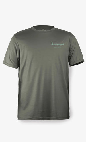 T-shirt en laine mérino Tee Vert de gris - arloca