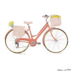 Carte de souhaits Vélo de femme - arloca