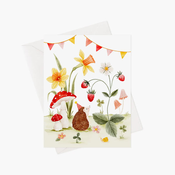 Carte de souhaits Bonne fête hérisson - arloca