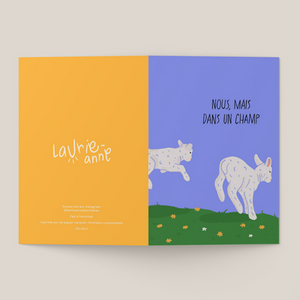 Carte de souhaits Nous, mais dans un champ - arloca
