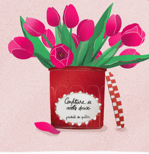 Carte de souhaits Confiture de mots doux