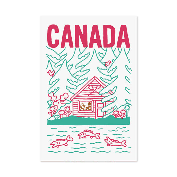 Carte postale La cabane au Canada - arloca