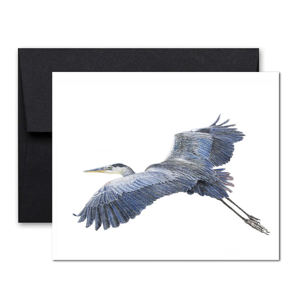 Carte de souhaits Le Grand héron bleu - arloca
