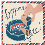 Carte de souhaits Bonne Fête Les canadiens de Montéal.