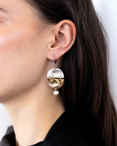 Boucles d'oreilles Ruzée Deux tons