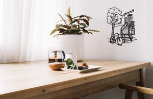 Décoration murale Duplex avec un vélo - arloca