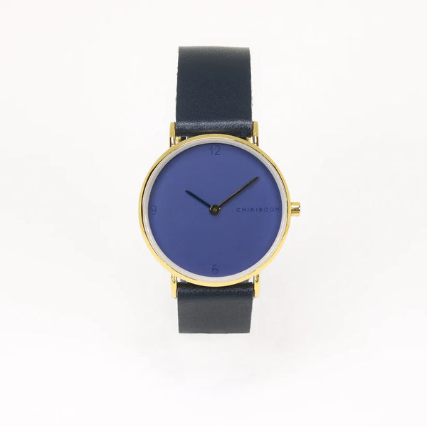 Montre pour femme marine/bleu et or