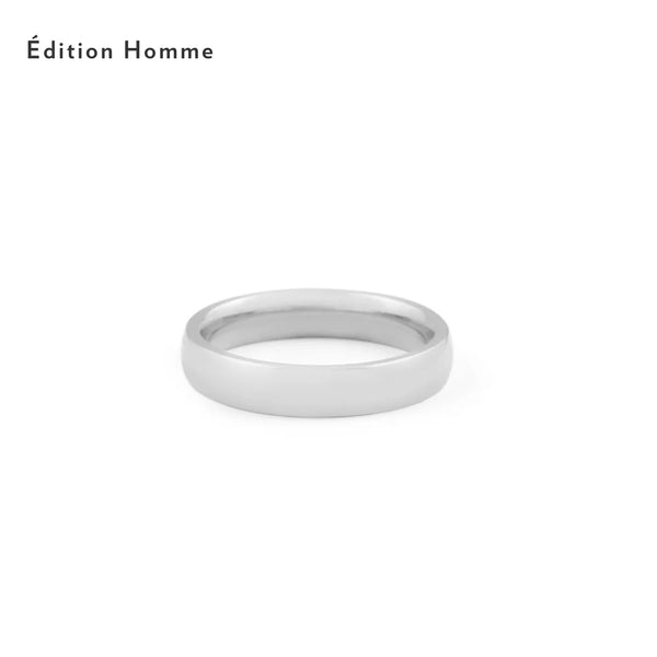 Bague basic en argent pour homme