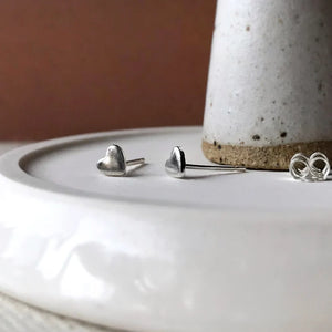 Boucles d'oreilles mini coeur argent - arloca