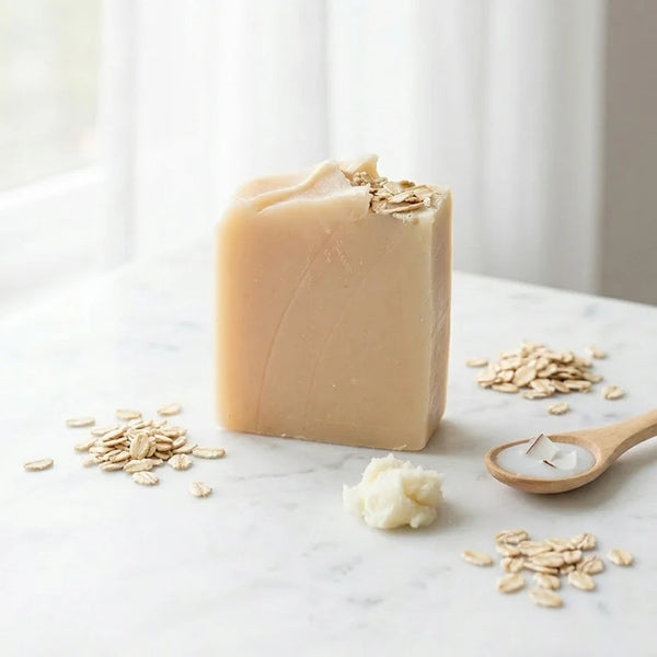 Savon artisanal non parfumé Avoine et karité