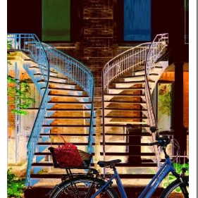 Carte de souhaits Escaliers de Montréal - arloca