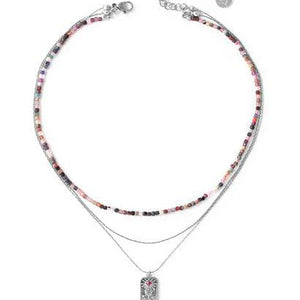 Collier Pivoine argent - arloca