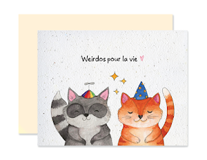 Carte de souhaits plantable Weirdos pour la vie