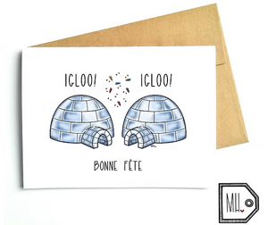 Carte de souhaits Igloo - arloca