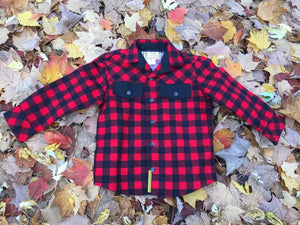 Chemise de flanelle à carreaux rouges pour enfant, Les Mini Parallèles
