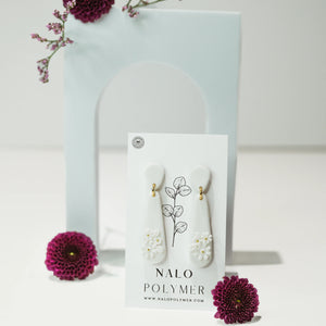 Boucles d'oreilles Pénélope blanches - arloca