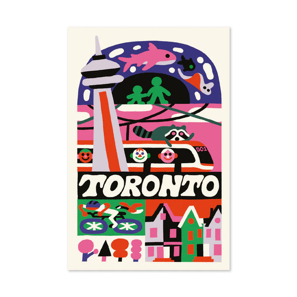 Carte postale Toronto icons