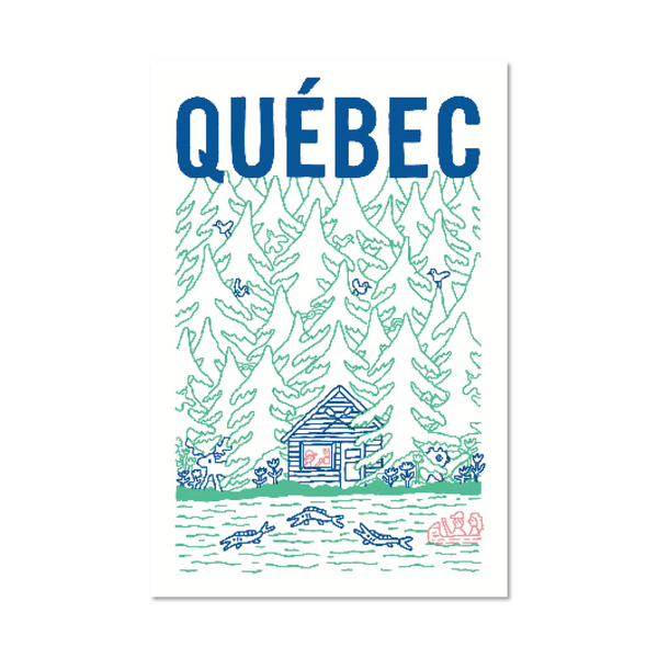 Carte postale Ma cabane au Québec