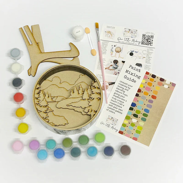 Kit d'artisanat de boîte d'ombre de la rivière Forest - arloca