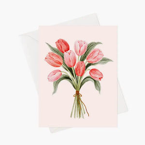 Carte de souhaits Bouquet de tulipes - arloca