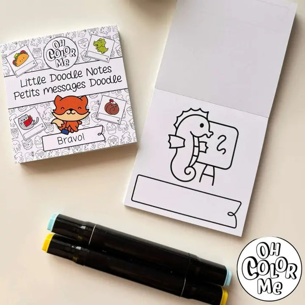 Mini livre de coloriage Petits messages Doodle - arloca