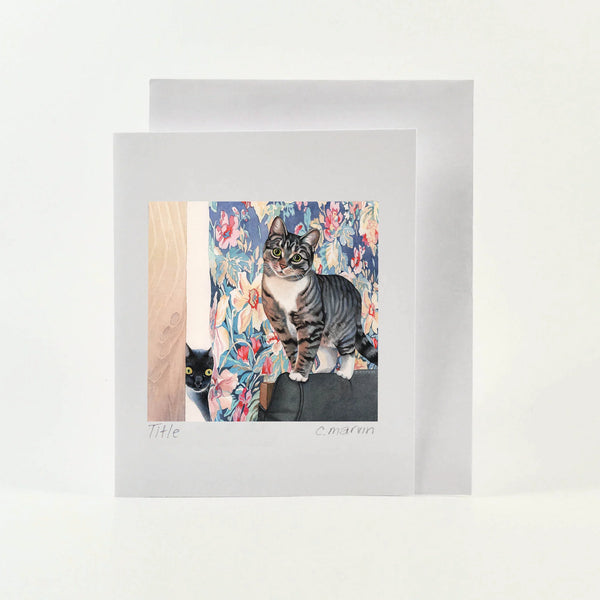 Carte de souhaits Le chaton à la fenêtre - arloca
