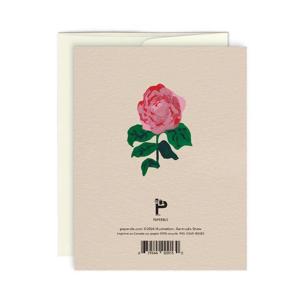 Carte de souhaits Roses mon amour