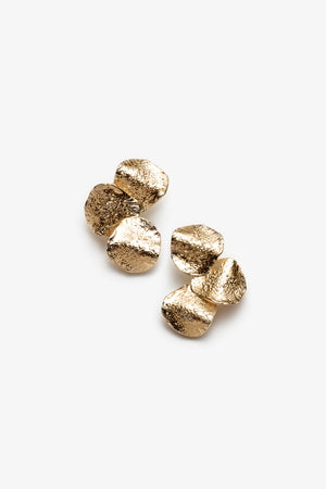 Boucles d'oreilles Bo-Itia doré.