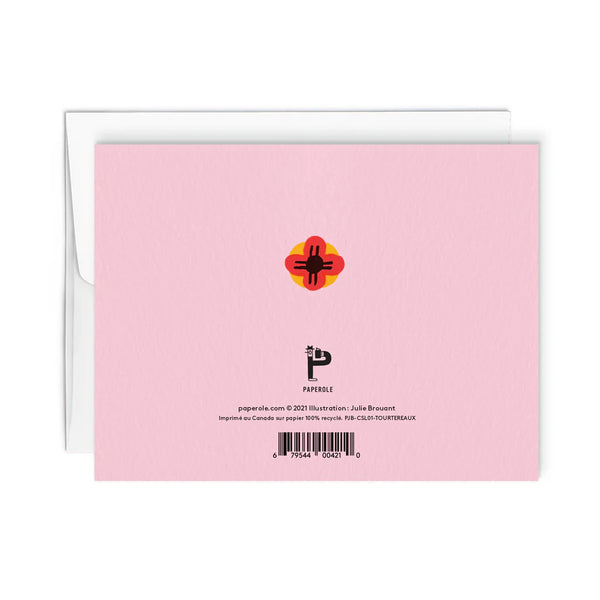 Carte de souhaits Tourtereaux - arloca