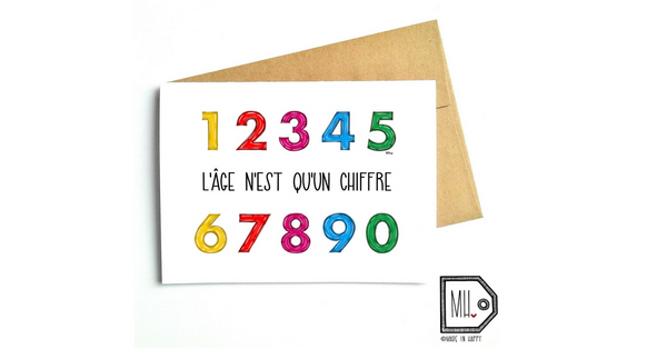 Carte de souhaits Chiffres