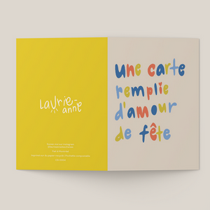 Carte de souhaits Carte remplie d'amour de fête - arloca