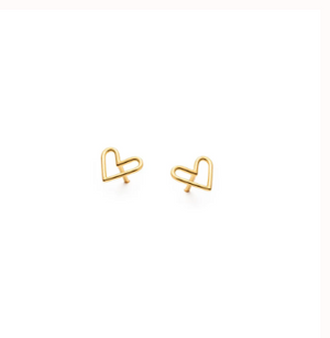 Boucles d'oreilles Coeur + Coeur - arloca