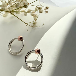 Boucles d'oreilles Anneaux entrelacés - arloca