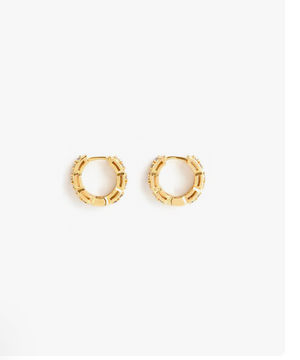 Boucles d'oreilles Cruz plaqué or 24K.