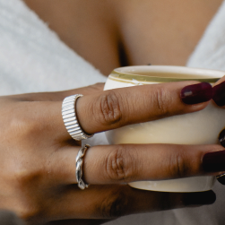 Bague Rigatoni en argent - arloca
