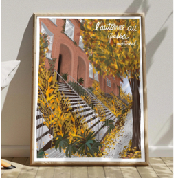 Affiche L'Automne au Québec.