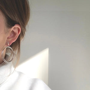 Boucles d'oreilles Créoles entrelacées - arloca