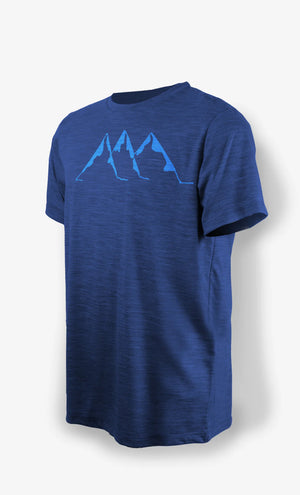 T-shirt Voie d'escalade Bleu chiné - arloca