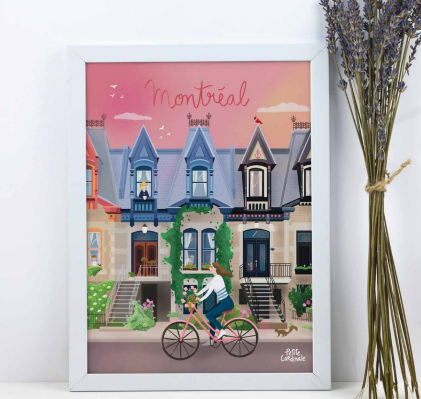 Affiche Rue de Montréal en été