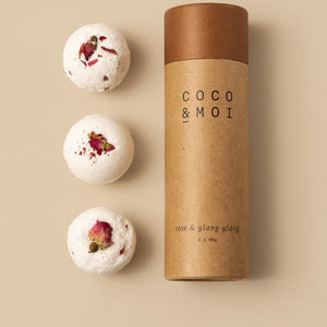 Trio Bombes de bain Rose & Ylang Ylang - arloca